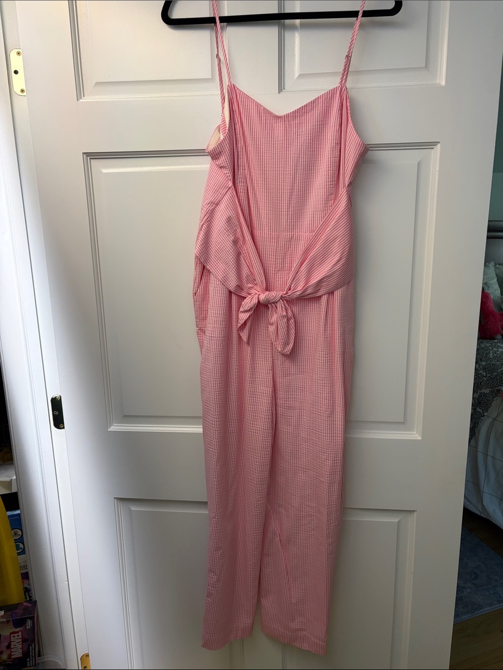 Vineyard Vines Pink Sleeveless Tie-Waist Jumpsuit, 8